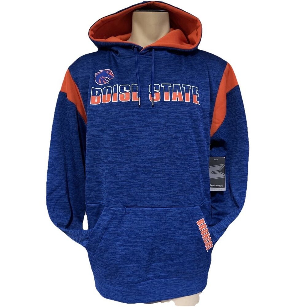 NEW Boise State BSU Broncos Colosseum Hoodie Blue Hoodie Sweatshirt Men's L